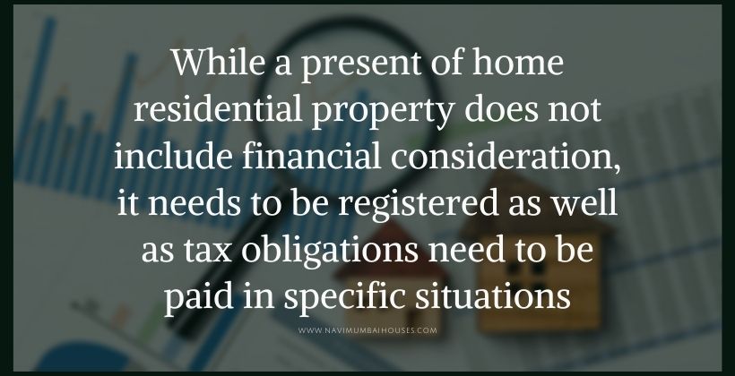 Stamp duty and tax on gift deed of property