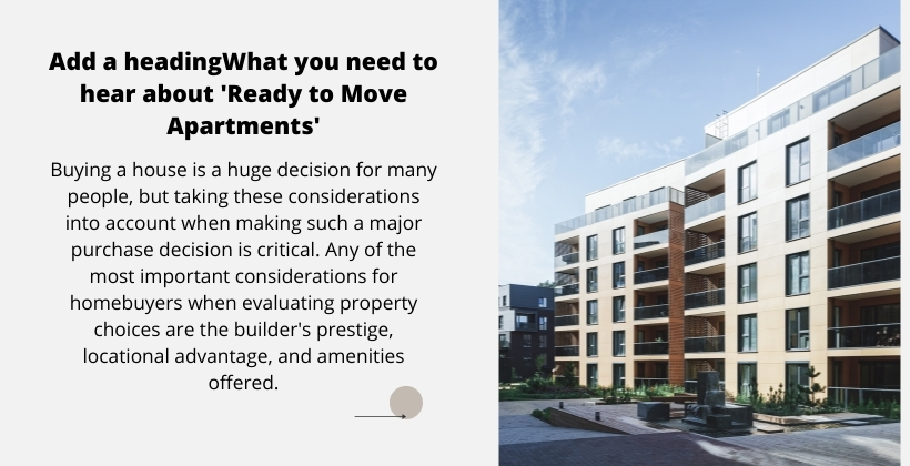 Ready to Move Apartments