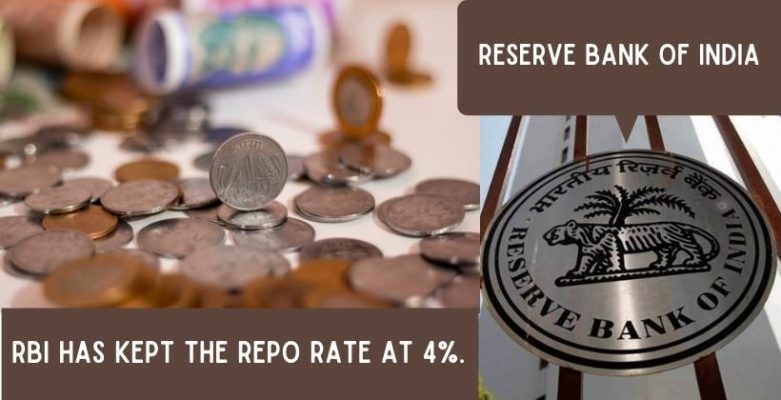The repo rate remains at 4%, unaltered by the RBI.