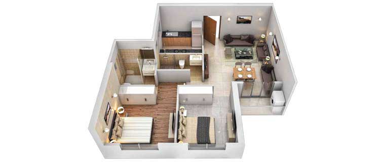 2 BHK View siddhasky